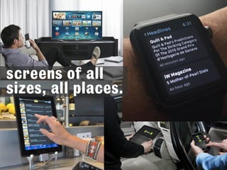 screens of all
sizes, all places.
 