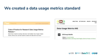 We created a data usage metrics standard
 