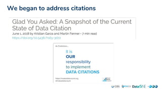 We began to address citations
 
