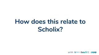 How does this relate to
Scholix?
 