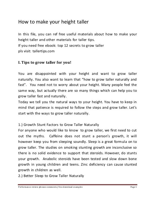 How to make your height taller