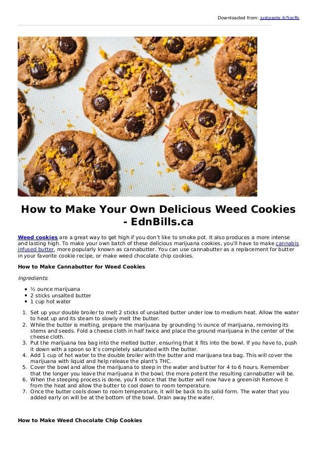 How To Make Your Own Delicious Weed Cookies Ednbills Ca