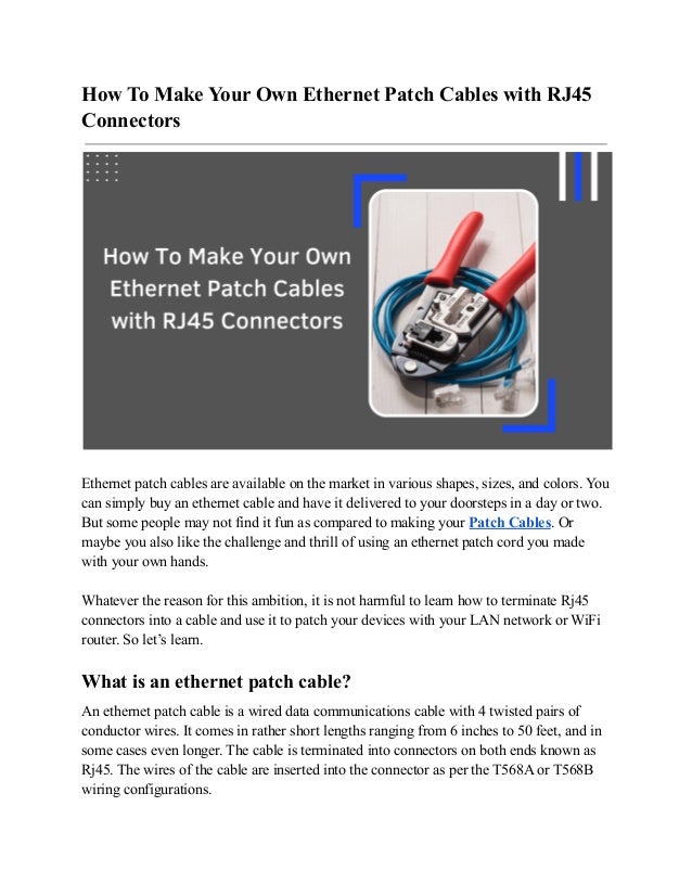 How To Make Your Own Patch Cables with RJ45 Connectors.pdf