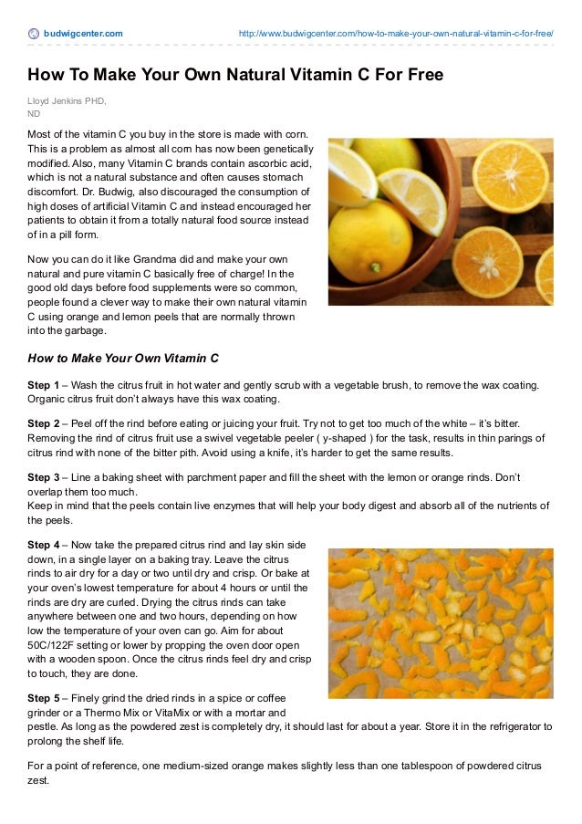 How To Make Your Own Natural Vitamin C For Free