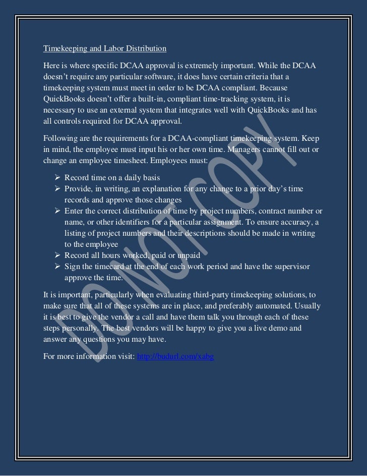 How to Make Your QuickBooks System DCAA Compliant