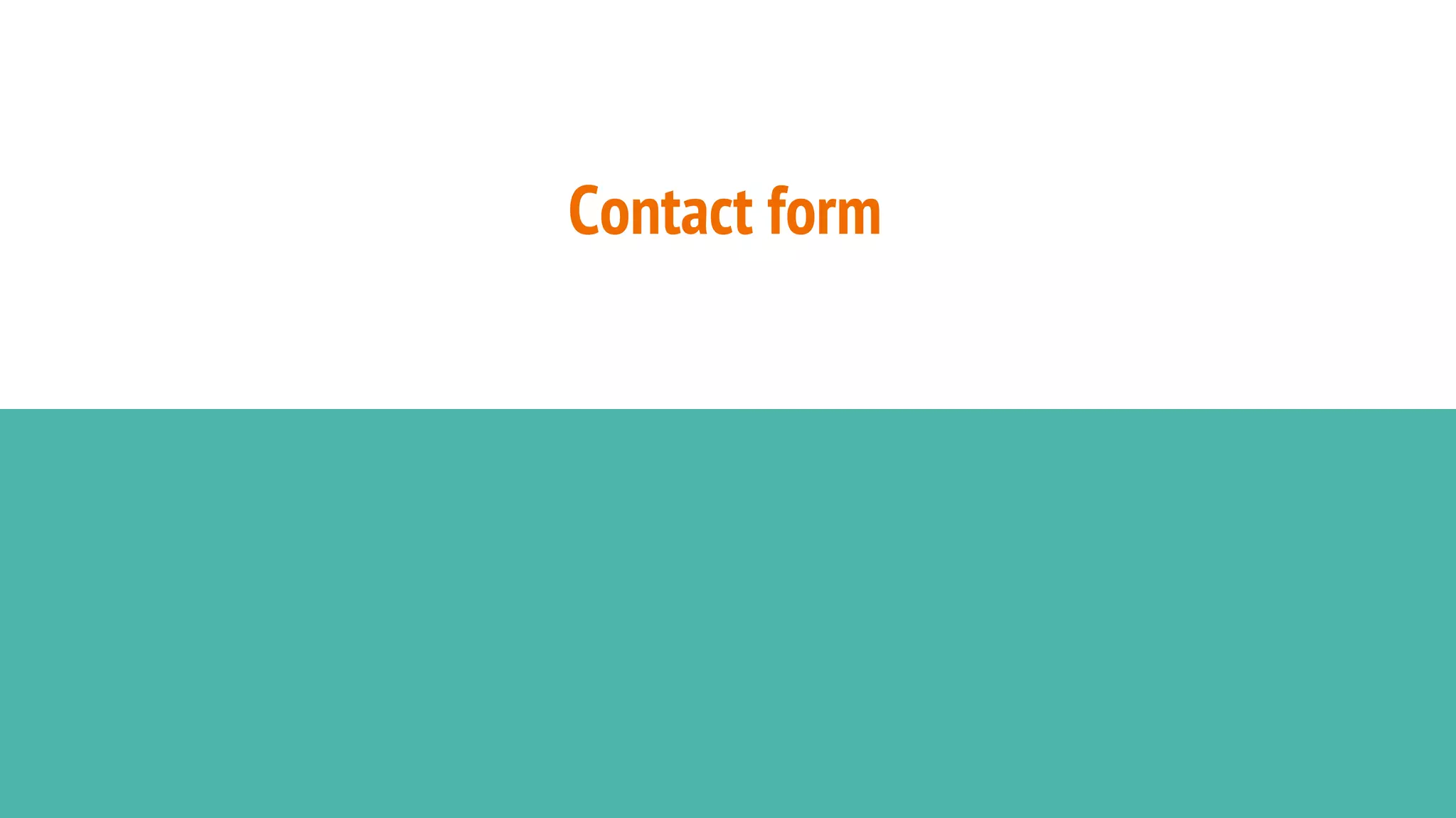 Contact form
 