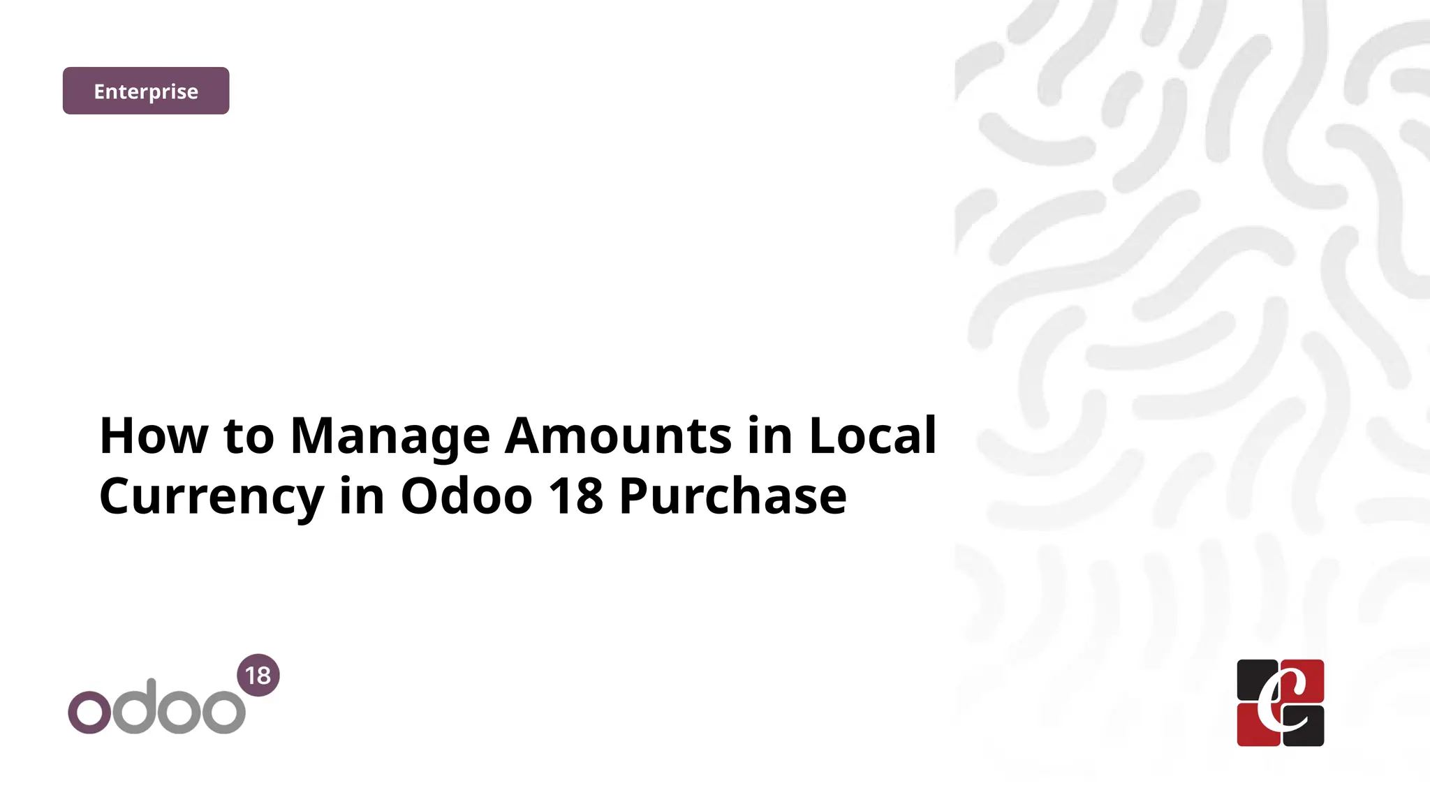 How to Manage Amounts in Local
Currency in Odoo 18 Purchase
Enterprise
 