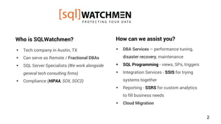 How to manage and monitor large sql server estates | PPT