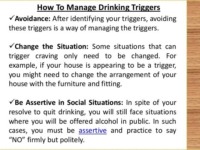 How to manage cravings and triggers