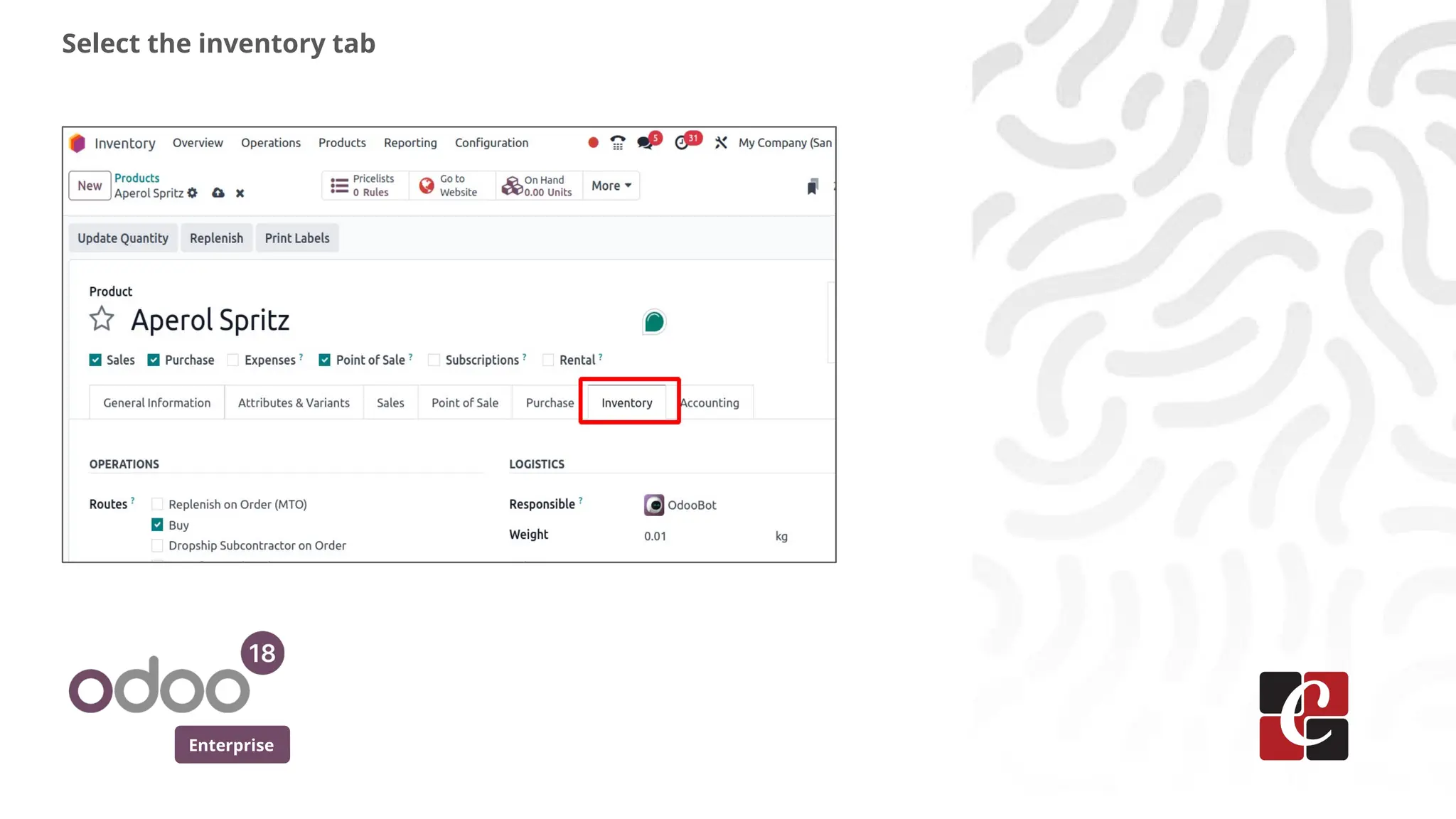 Enterprise
Select the inventory tab
 