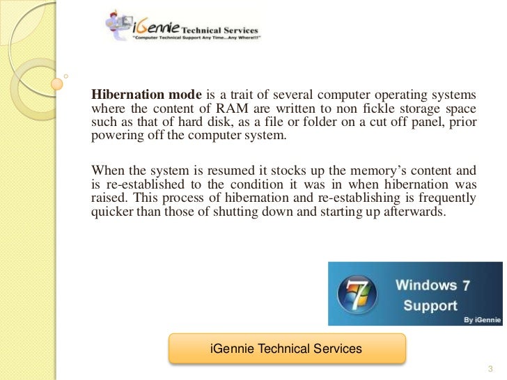 How to manage hibernate mode in windows 7