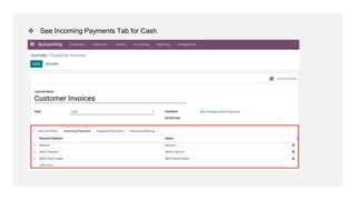 ❖ See Incoming Payments Tab for Cash
 