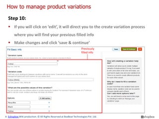 How to manage product variation | PPT