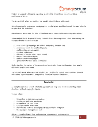 How to manage project deadlines in 2021 | PDF