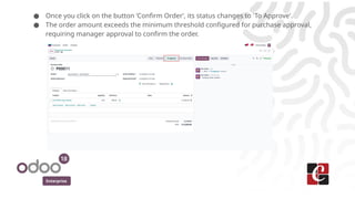 How to Manage Purchase Order Approval in Odoo 18 | PPTX