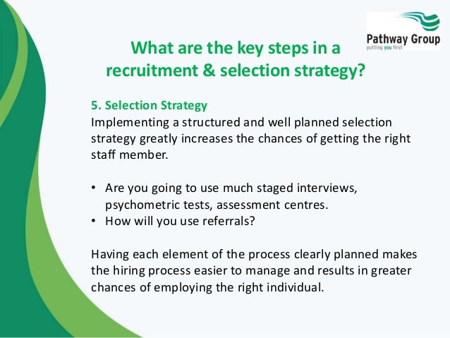 recruitment and selection strategies recommendations