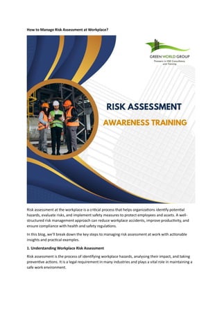 How to Manage Risk Assessment at Workplace.pdf