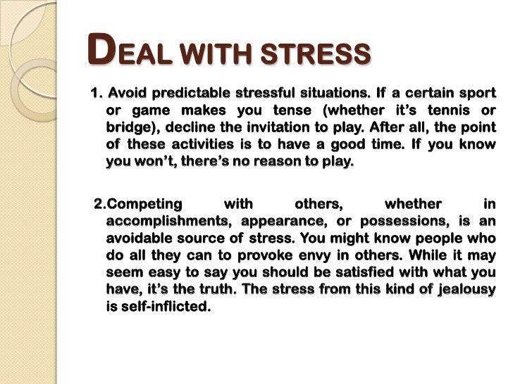 stressful activities