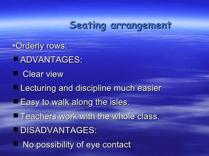 Classroom Seating Arrangements Advantages And Disadvantages Review