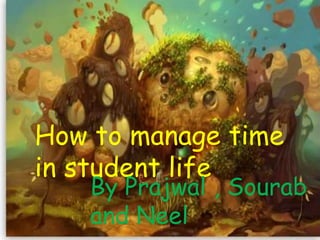How to manage time 
in student life 
By Prajwal , Sourab 
and Neel 
 
