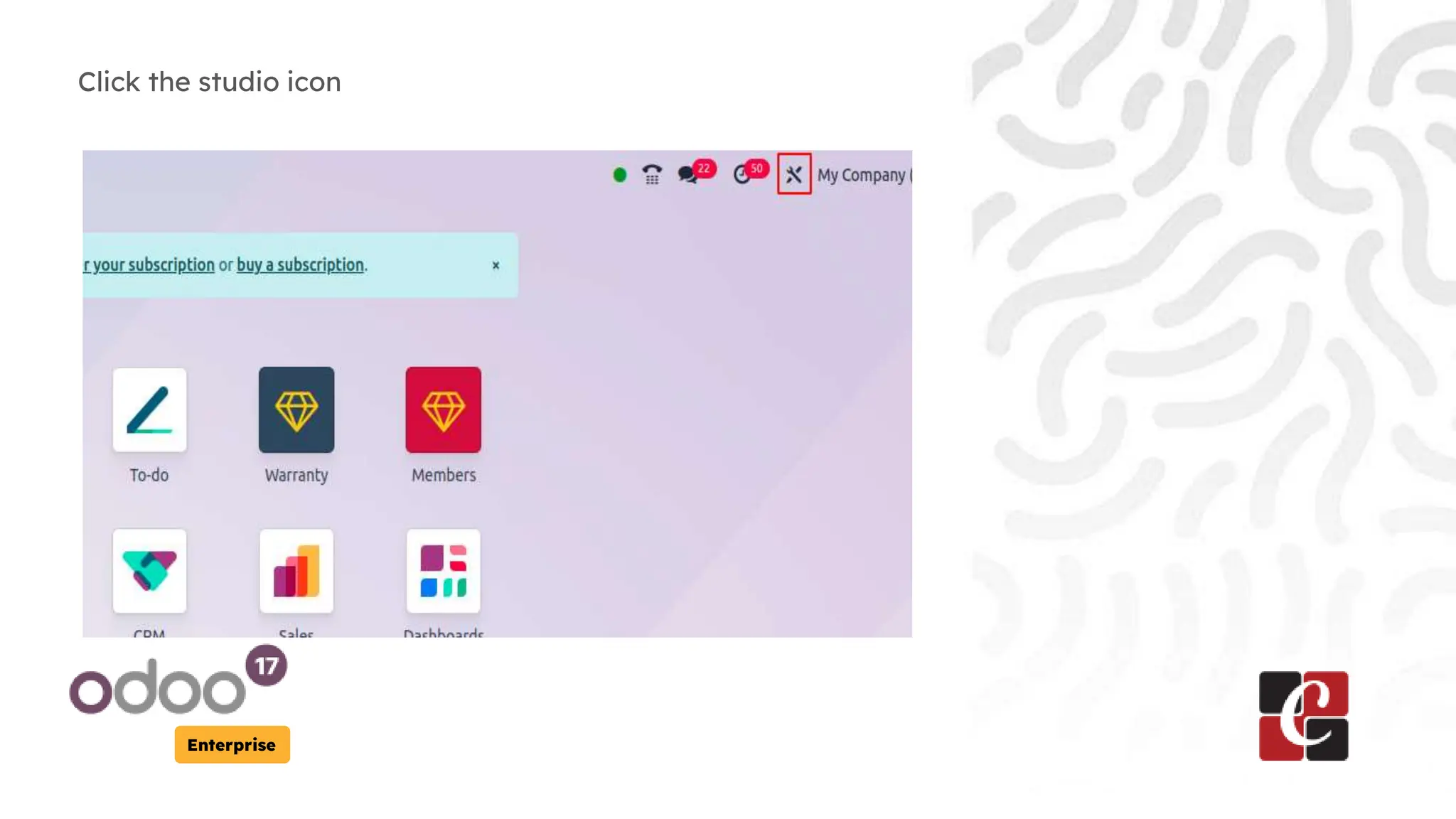 Enterprise
Click the studio icon
 