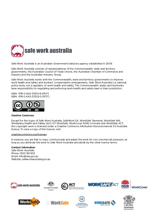 HOW TO MANAGE WORK HEALTH AND SAFETY RISKS Code of Practice