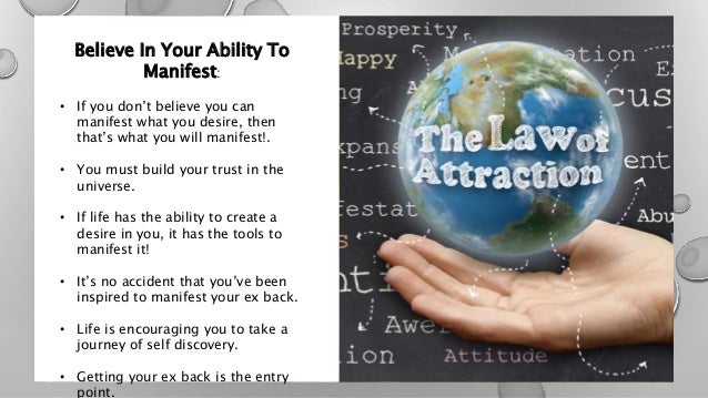 how to manifest your ex back