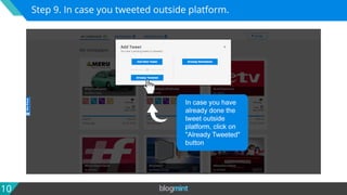 Step By Step Guide: How To Manually Add Tweet Links On Blogmint