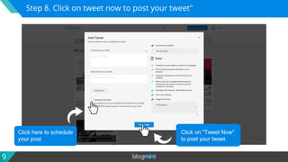 Step By Step Guide: How To Manually Add Tweet Links On Blogmint