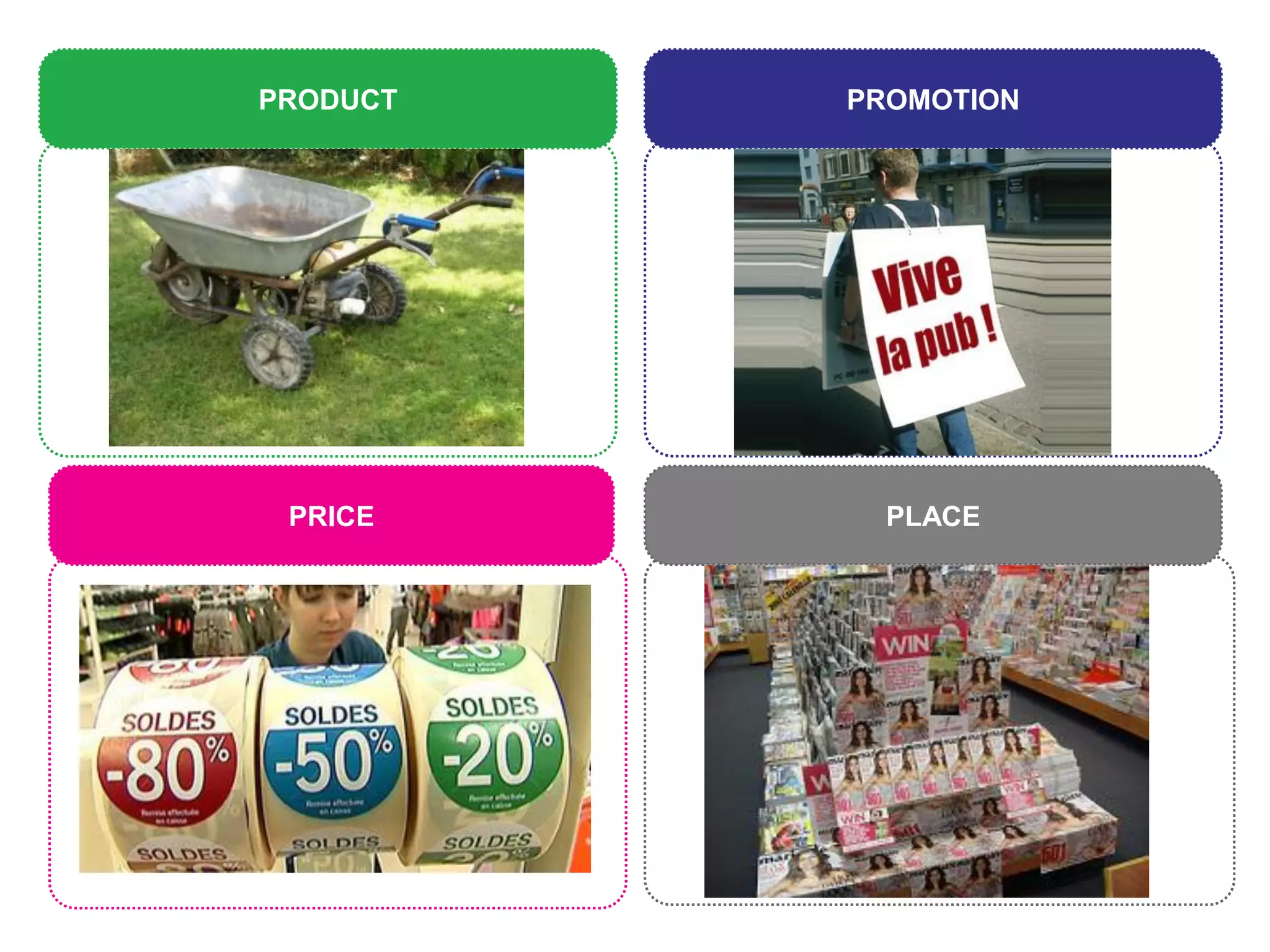 PRODUCT                                    PROMOTION




 PRICE                                         PLACE




                                                                         ..…….
          January 2010 • Marketing your iPhone application #appstudy •   17
 