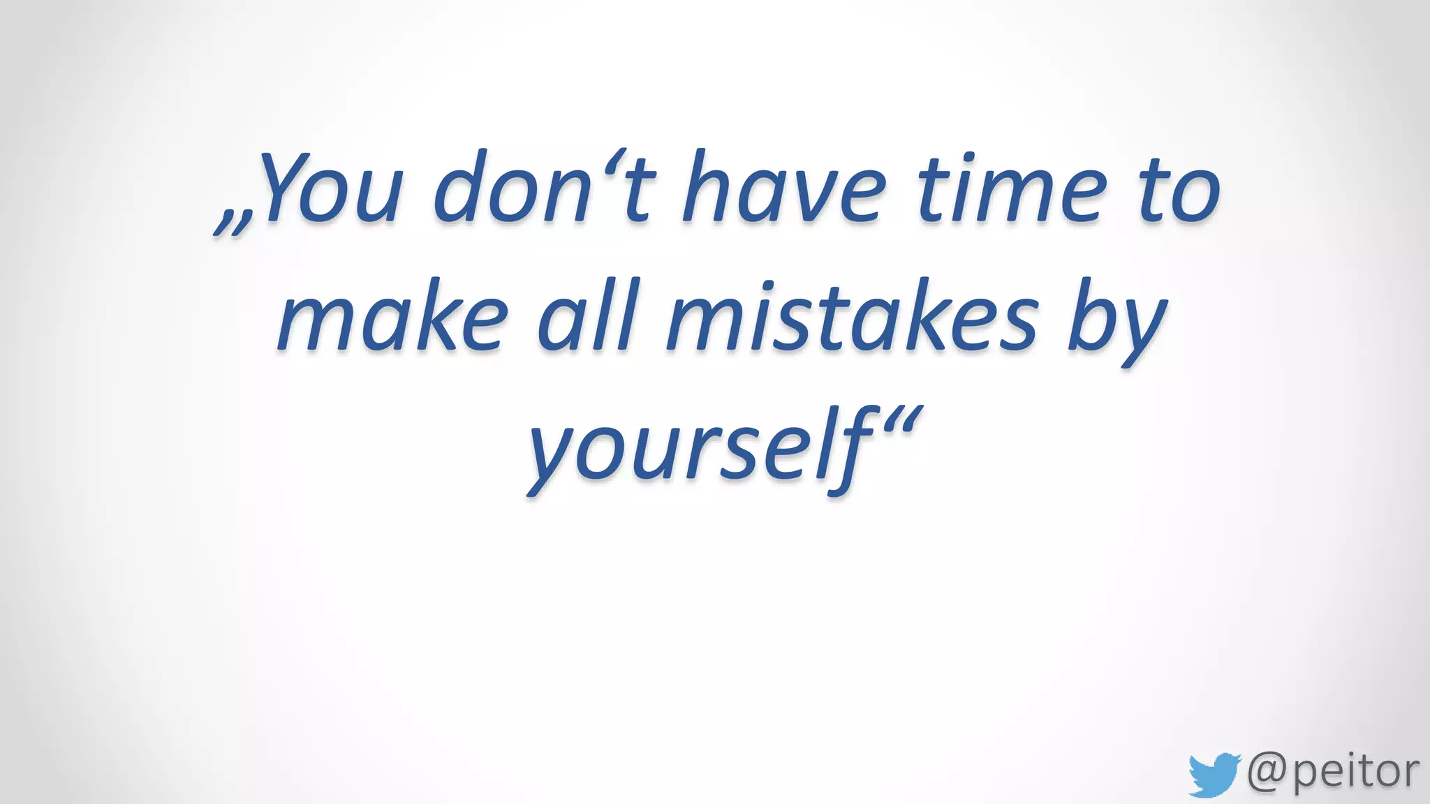 @peitor
# Via Negativa
Adding to Your Life By Removing
 