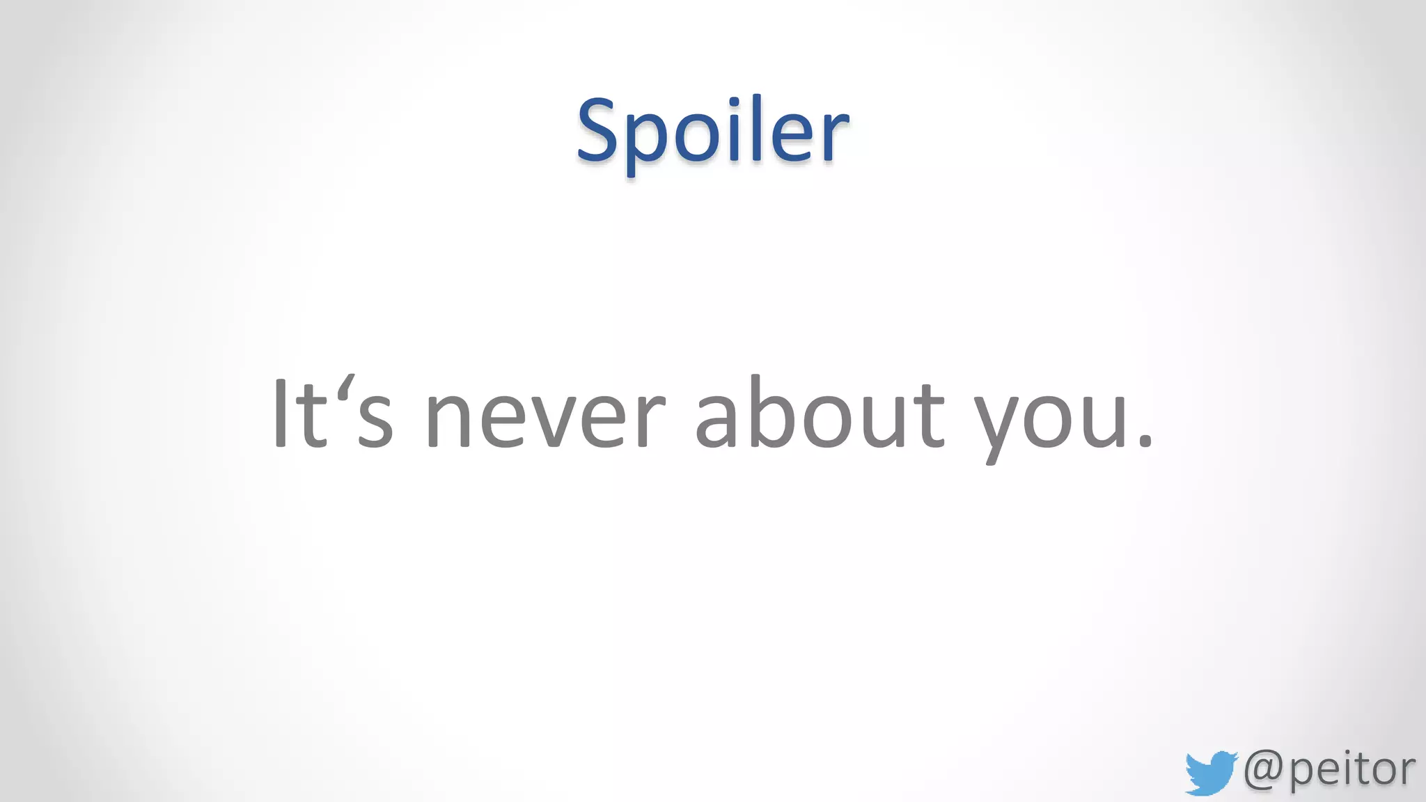 @peitor
From
Attunement
Buoyancy
Clarity
Always
Be
Closing
To
 