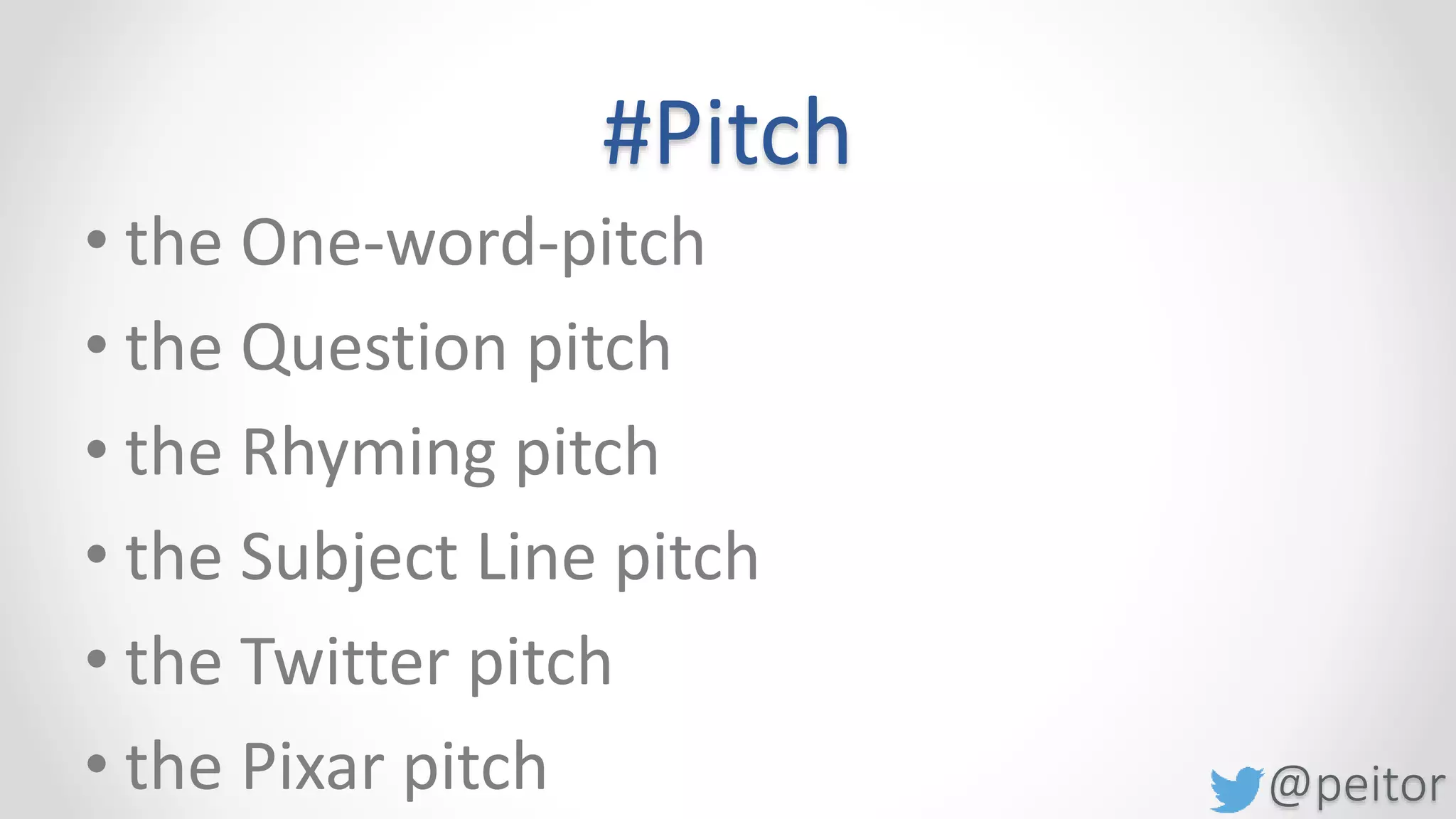 @peitor
„Pixar“ Pitch Template
 