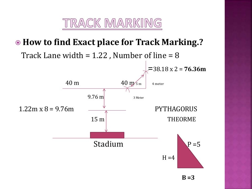 How to mark track 400mt. 80 mt Part 2