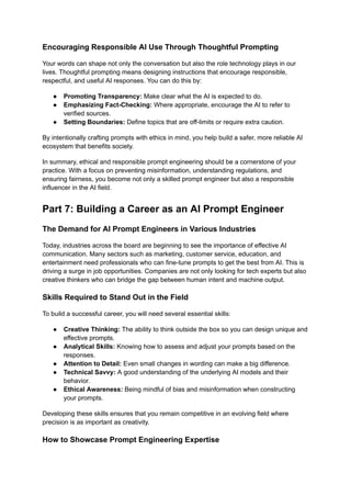 How to Master AI Prompt Engineering Skills for Future Growth | PDF
