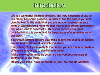 How To Master Your Mind | PPT