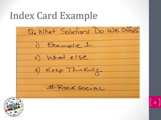 Index Card Example




                     4
 