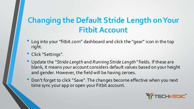 how to set stride on fitbit