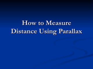 How to Measure Distance Using Right Triangles Lab 