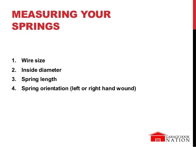 How To Measure Garage Door Springs