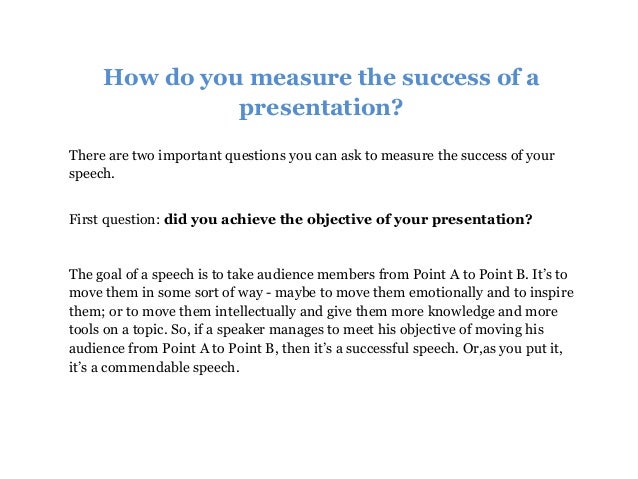 how to determine success
