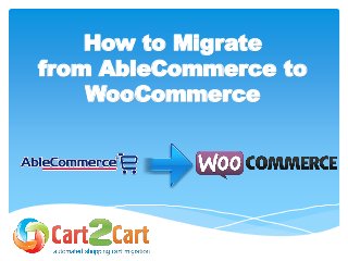 How to Migrate
from AbleCommerce to
WooCommerce
 