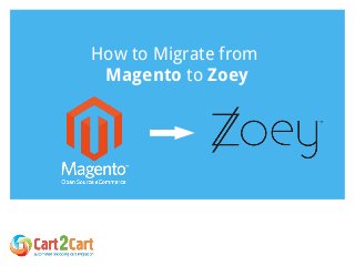 How to Migrate from
Magento to Zoey
 