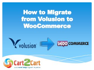 How to Migrate
from Volusion to
WooCommerce
 
