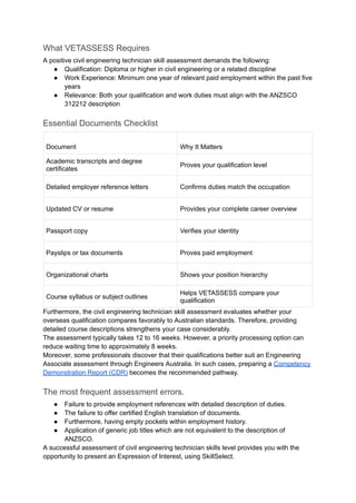 Comprehensive Guide to Migrating as a Civil Engineering Technician to ...