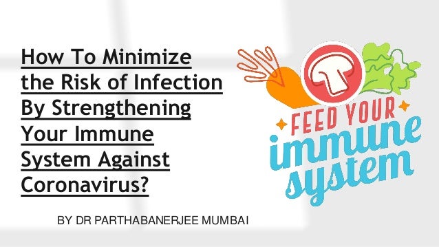 BY DR PARTHABANERJEE MUMBAI
How To Minimize
the Risk of Infection
By Strengthening
Your Immune
System Against
Coronavirus?
 