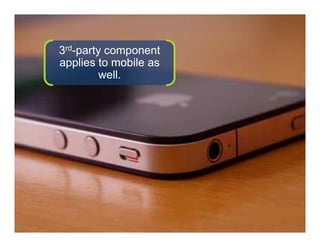 3rd-party component
             applies to mobile as
                      well.




12   © 2010 Forrester Research, Inc. Reproduction Prohibited
 
