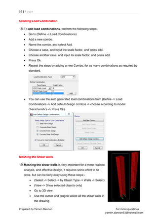 How to model and analyse structures using etabs | PDF