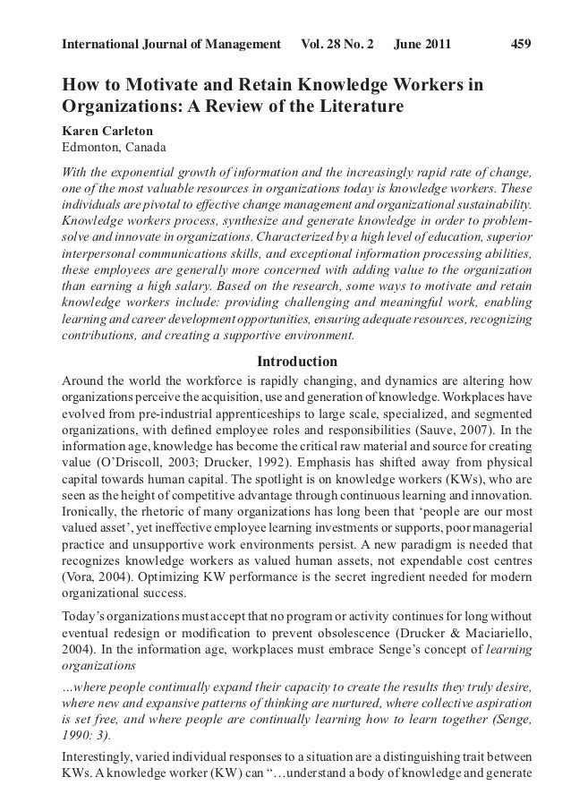 How to Motivate & Retain Knowledge Workers