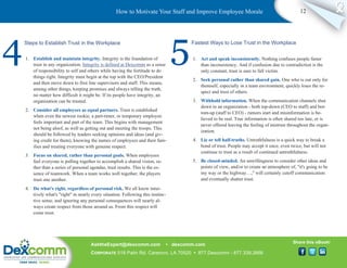 How to Motivate Your Staff and Improve Employee Morale                                        12




4   Steps to Establis...